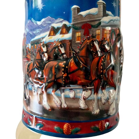 Vintage Budweiser 2003 Holiday Stein Limited Edition Ceramic Beer Mug - Picture 6 of 11